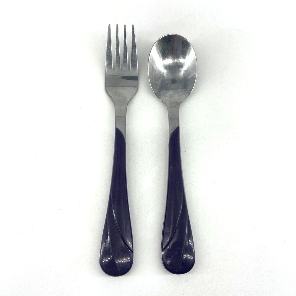 Fiesta Plum Dark Purple Fork Spoon Place Set Homer Laughlin 2001 Discontinued